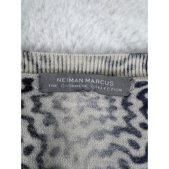 Neiman Marcus The Cashmere Collection Silk‎ Cashmere Wool V Neck Sweater Size L - Picture 4 of 13